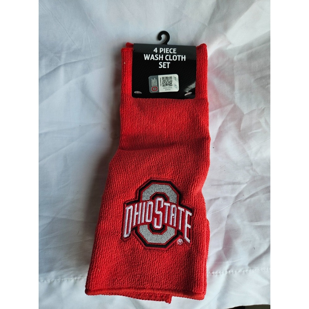 Ohio State Buckeyes Wash Cloth One Size Red NCAA Cotton Northwest Company NWT